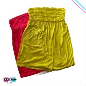 OP Short Strapless Dresses